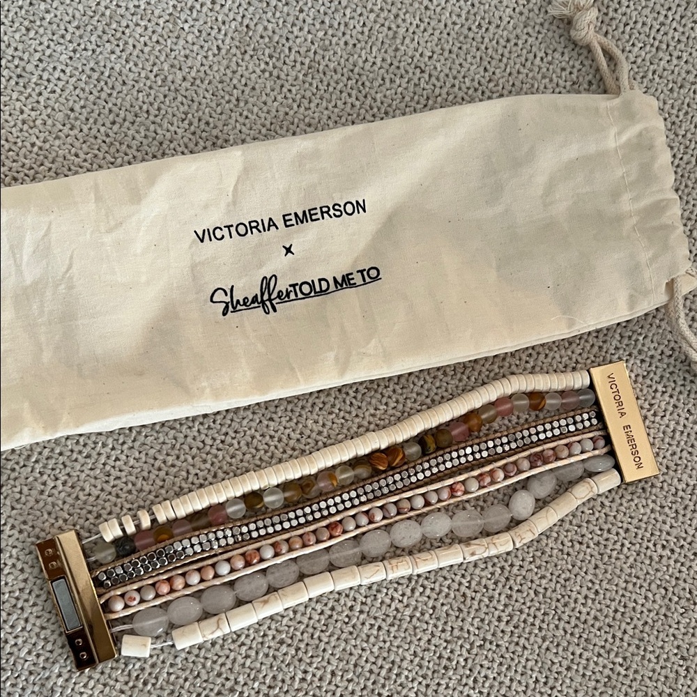 Victoria Emerson x Sheaffer Told Me To Bracelet Stack with magnetic closure